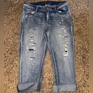 Lane Bryant Classic Blue Denim capris